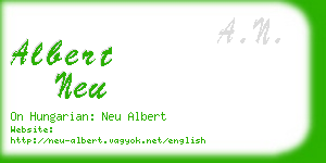 albert neu business card